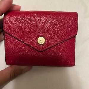 Louis Vuitton Red Leather Wallet